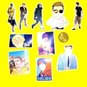 3/$20 Brand New 10x Justin Bieber Waterproof Stickers